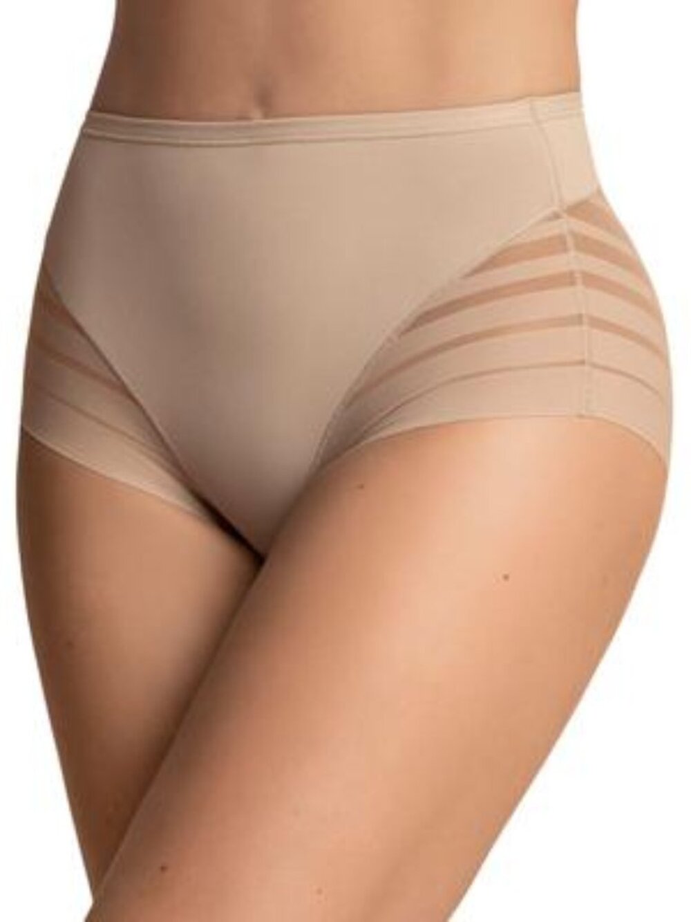 Leonisa Women's Lace Stripe Undetectable Classic Shaper Panty 012903